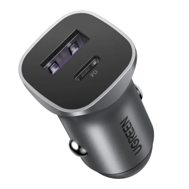 UGREEN EC305 30W CAR Charger WITH 1 USB-C 1 USB A ports Mascom International.webp